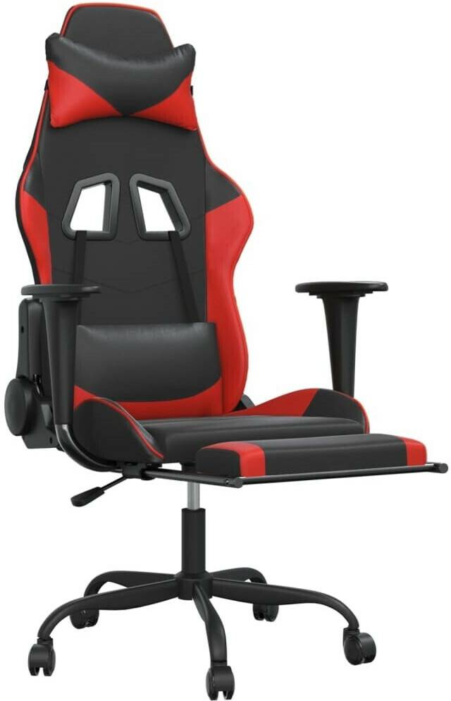 Thalia vidaXL Gaming-Stuhl mit Fußstütze und Massagefunktion Kunstleder (345411-345422)schwarz/rot (345412) vidaXL Gaming-Stuhl mit Fußstütze und Massagefunktion Kunstleder (345411-345422)